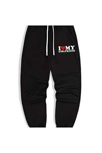 classy moda Unisex Heart Front Printed 2 Thread Combed Cotton Baggy Trousers