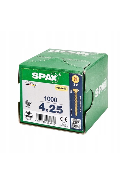 ABC SPAX Șuruburi Universale Spax 4.0 X 25 1000 Bucăți Pz2