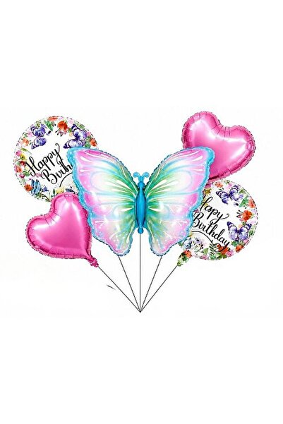ÇITIPITISTORE Butterfly Themed Birthday Set of 5