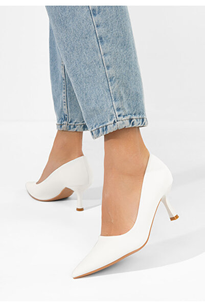 B T Shoes Pantofi cu toc Celinia albi