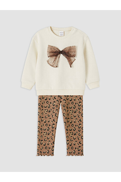 LC Waikiki I Bow Detailed Leopard Embroidered Baby Girl Set from Freezen Store