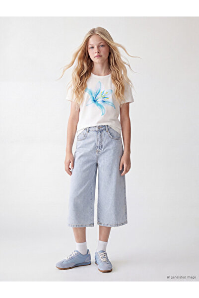LC Waikiki I Wide-Legged Stoned Girls' Jean Shorts from Freezen Store