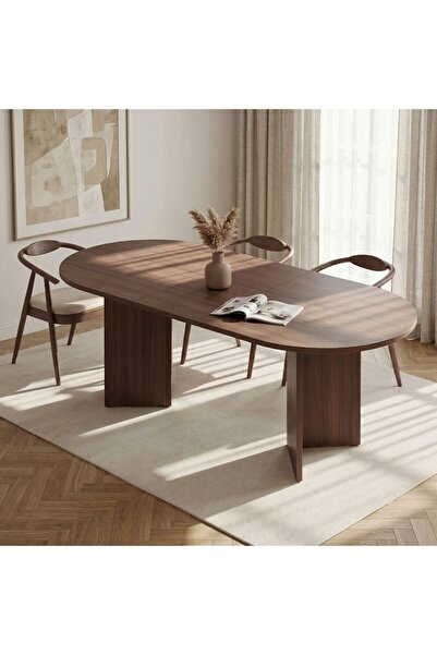Rani Mobilya Rani Home Açılır Yemek Masası Milano Ceviz 160 - 200 Cm GA-5344
