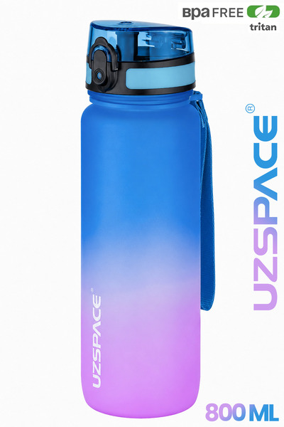 Uzspace 800 ML Çift Renk Softtouch Tritan Su Matarası