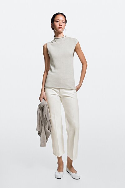 Massimo Dutti Orta bel çan fit crop jean