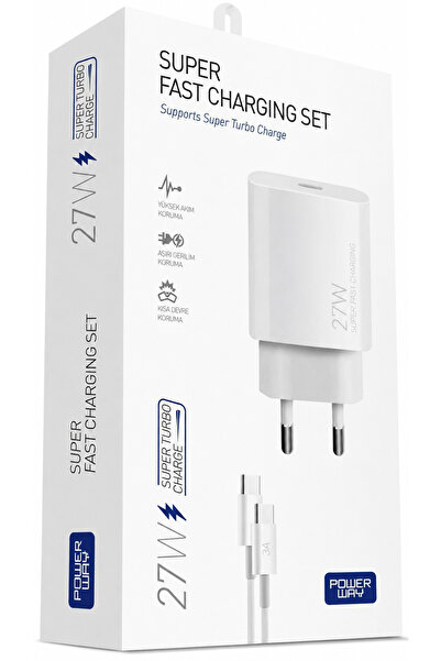 POWERWAY S25S Type-C Süper Hizli Şarj Set 27W