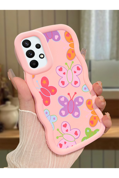 Hontinga Samsung Galaxy A73 Compatible Case Camera Protector Pink Silicone Co...