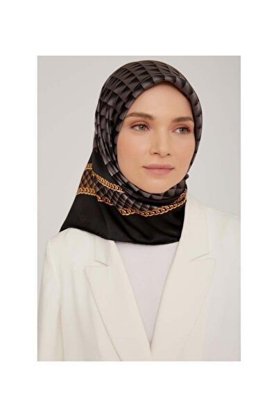 Armine Silk Scarf Nostalgia - 8834-32 Black Gray Sura