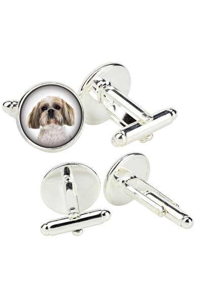 Art - Dog Shih Tzu, Câine Crizantemă - butoni de cămașă într-o cutie, bijuter...