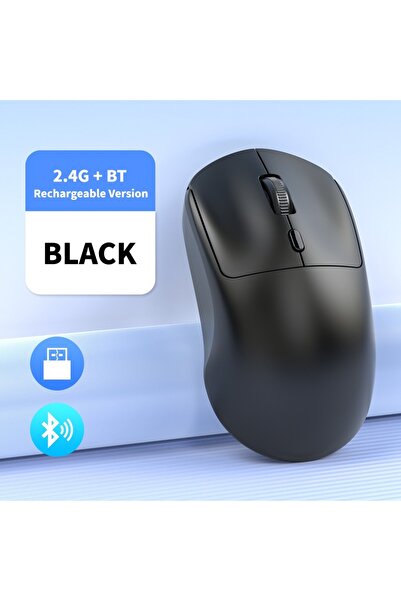 Choice6 Rechargeable Black NexusClick Rechargeable Wireless Gaming Mouse, Sil...