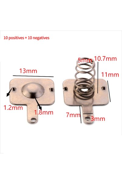 Choice 20PCS 20PCS DIY 18650 Battery Contact Sheet Spring - Positive Negative...