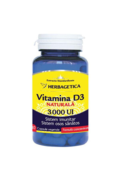 herbagetica Vitamin D3 Natural 3000 IU Herbagetica, 30 vegetable capsules