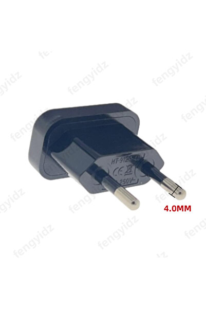 choice2 4.0Pin Black New CN US To EU Euro Europe Plug Adapter 2 Round Socket ...