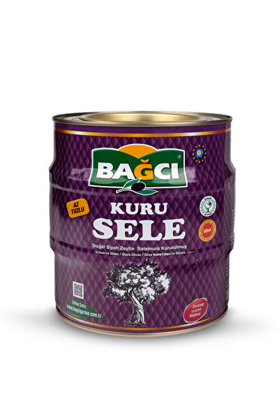 Bağcı Kuru Sele Siyah Zeytin 2 Kg Teneke