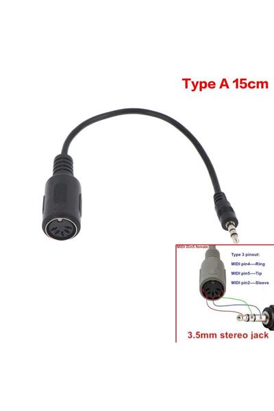Choice A1 Type A 15cm [NT]MIDI Din 5 To 3.5mm TRS Converter Cable Anti-interf...
