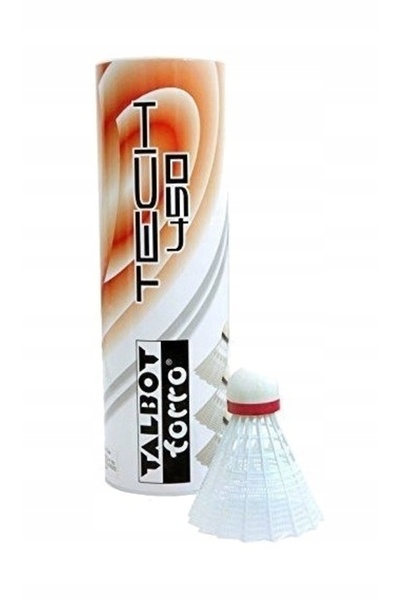 Talbot torro Fluturași de badminton din nailon, albi, rezistenți, FAST, 6 buc...