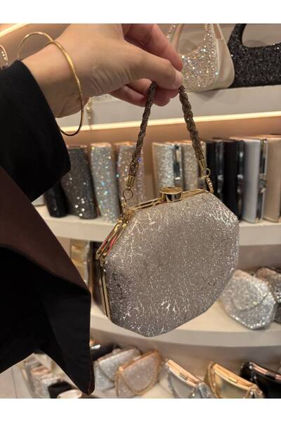H&D COLLECTİON Γυναικεία βραδινή τσάντα με λουράκι αλυσίδας (ΕΝ 20 ΜΗΚΟΣ 14 ΕΚ.)