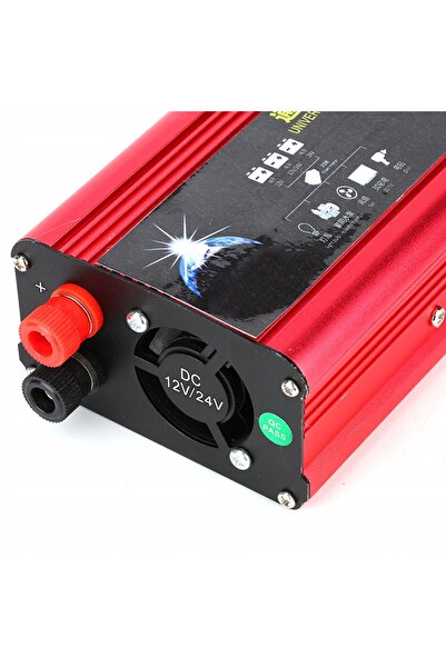 NO BRAND Invertor auto 12V 24V 220V 1500W USB Protecție de siguranță