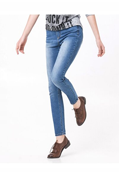 NO BRAND Blugi de damă skinny albaștri 632 84 cm