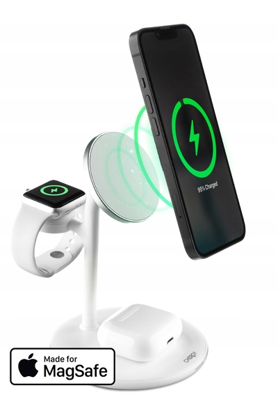 NO BRAND Cheroy Powertrio - Încărcător wireless 3-în-1 - Stație de andocare 1...