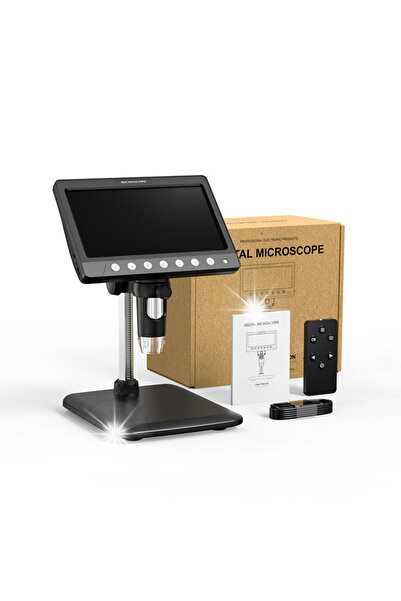 NO BRAND Microscop Digital Profesional X1200 Cameră Display HD de 7 inch LED USB