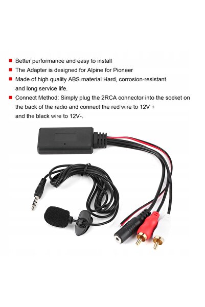 NO BRAND Modul Bluetooth Aux RCA Adaptor Audio Muzică Radio pentru Pioneer Al...