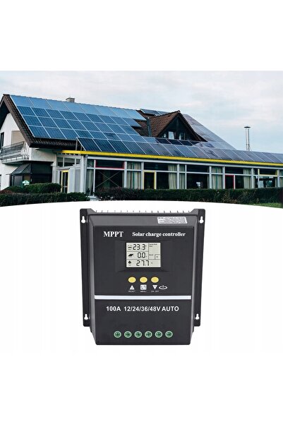NO BRAND Controler de încărcare solară robust 100A MPPT 12V/24V/36V/48V LCD