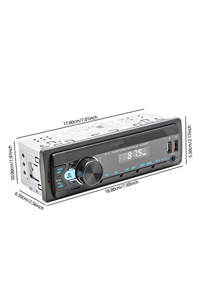 NO BRAND Radio auto cu Bluetooth, Telecomandă, USB, MP3, TF, RDS, Microfon