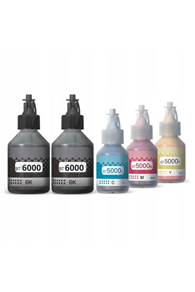 NO BRAND Set de 5 cerneală pentru BROTHER BT6000 BT5000 DCP-T500W DCP-T300 DC...