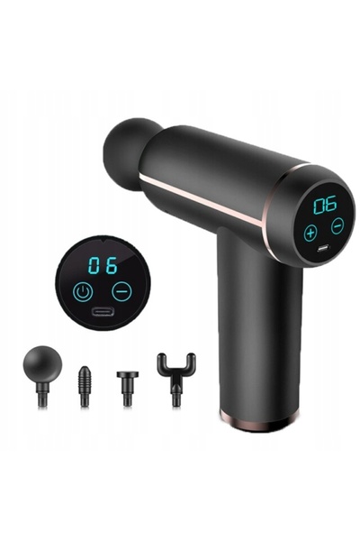 NO BRAND Pistol de masaj muscular corporal 3D Negru
