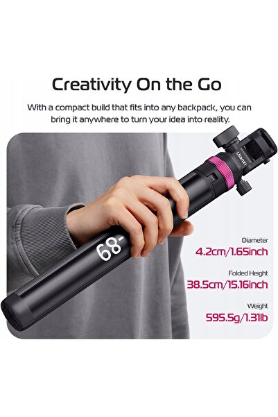 NO BRAND Stativ de iluminat de 208cm pentru lumină, lampă, cameră foto, telef...