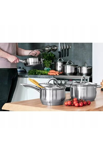 NO BRAND Set de 3 oale mari din oțel 20/22/24cm Gastro