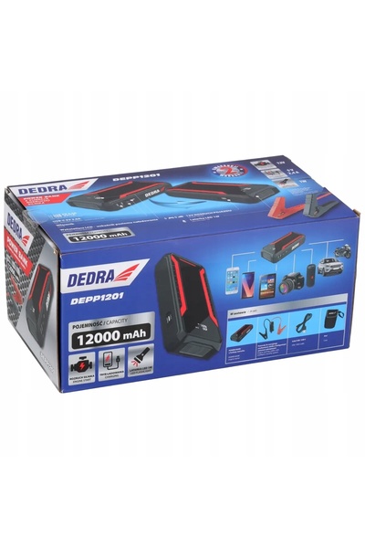 NO BRAND Powerbank Starter Dedra Booster Jump Starter 12000 Mah 1800A