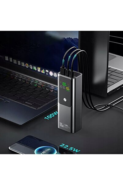 NO BRAND Power Bank 20000mAh PD 100W Negru - Încărcare rapidă USB-C