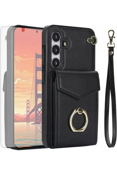NO BRAND Husă din piele Ninki pentru Samsung Galaxy S24 Plus Portofel cu inel...
