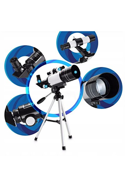 NO BRAND Telescop astronomic cu trepied reglabil, pentru începători, compatib...