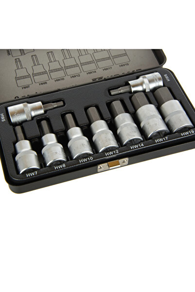 NO BRAND Set de chei hexagonale 1/2, 5-19mm, 9 piese.