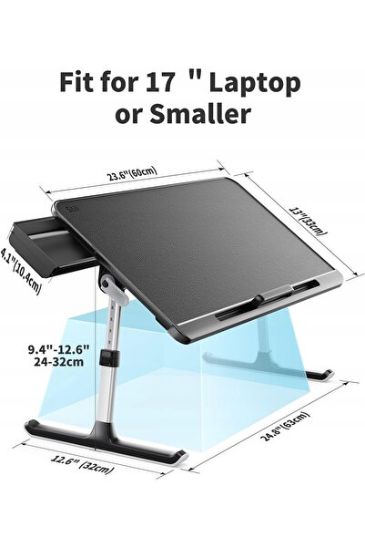 NO BRAND Masă pentru laptop, blat din lemn, sertar, pliabilă, 40 kg