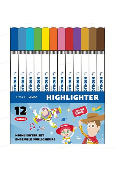 Disney Pixar Lisanslı Marker Kalem Seti 12 Renk – Canlı Boyama