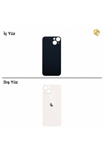 ARSKİNG iPhone 13 Beyaz Renk Arka Kapak Arka Cam Batarya Kapağı Lazer Kesim K...
