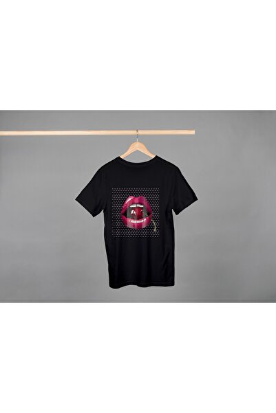 Noname Tricou Unisex Bumbac Premium Casual " Boca Rolling Stones " Inscriptie