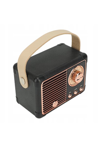 NO BRAND Radio de bucătărie portabil vintage, stil retro, Bluetooth, negru