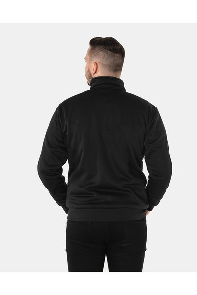 NO BRAND Hanorac sport călduros pentru bărbați, din bumbac, cu fermoar 0437-0...