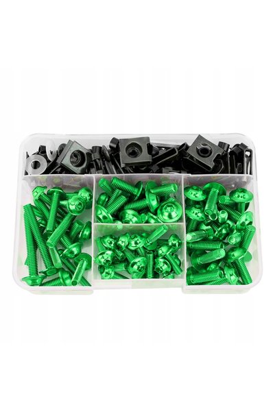 NO BRAND 177 bucăți Kit șuruburi universale din aluminiu pentru carenaj M5 M6...