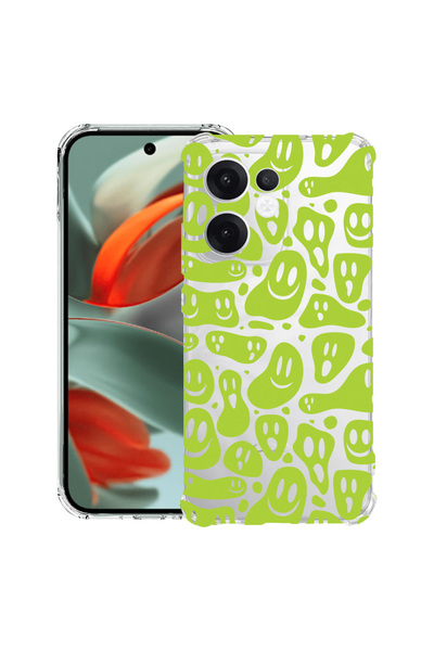 bestcase ®   Husă Antișoc pentru OPPO Reno15F / FS, Green Acid Smiley, 314572...