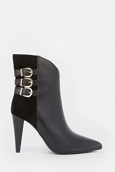NO BRAND Cizme negre cu toc, cu fermoar, din piele, clasice, Karen Millen, 42