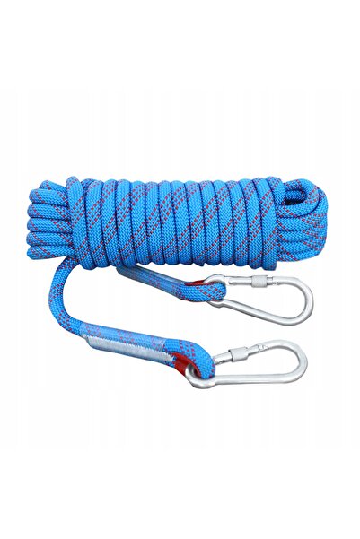 NO BRAND Coardă statică de alpinism de 10mm, 30m, cu 2 carabiniere