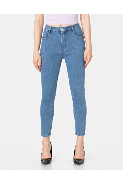 NO BRAND Blugi skinny de damă, cu talie înaltă, elastici, 2057 W38