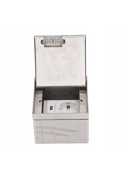 NO BRAND Priză electrică de podea, tip ascuns, cu USB încorporat, IP40