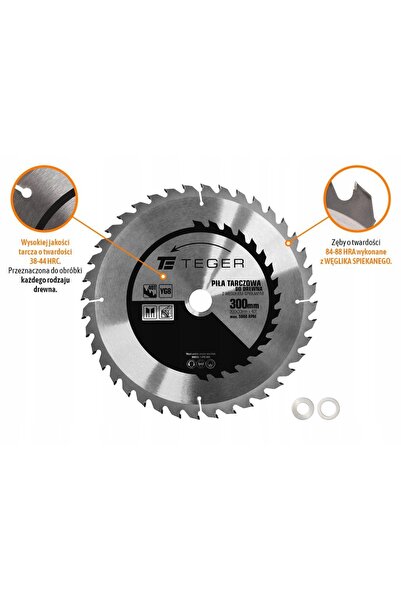 NO BRAND 300X30X40T Disc de tăiere lemn Teger, brazat cu carbon